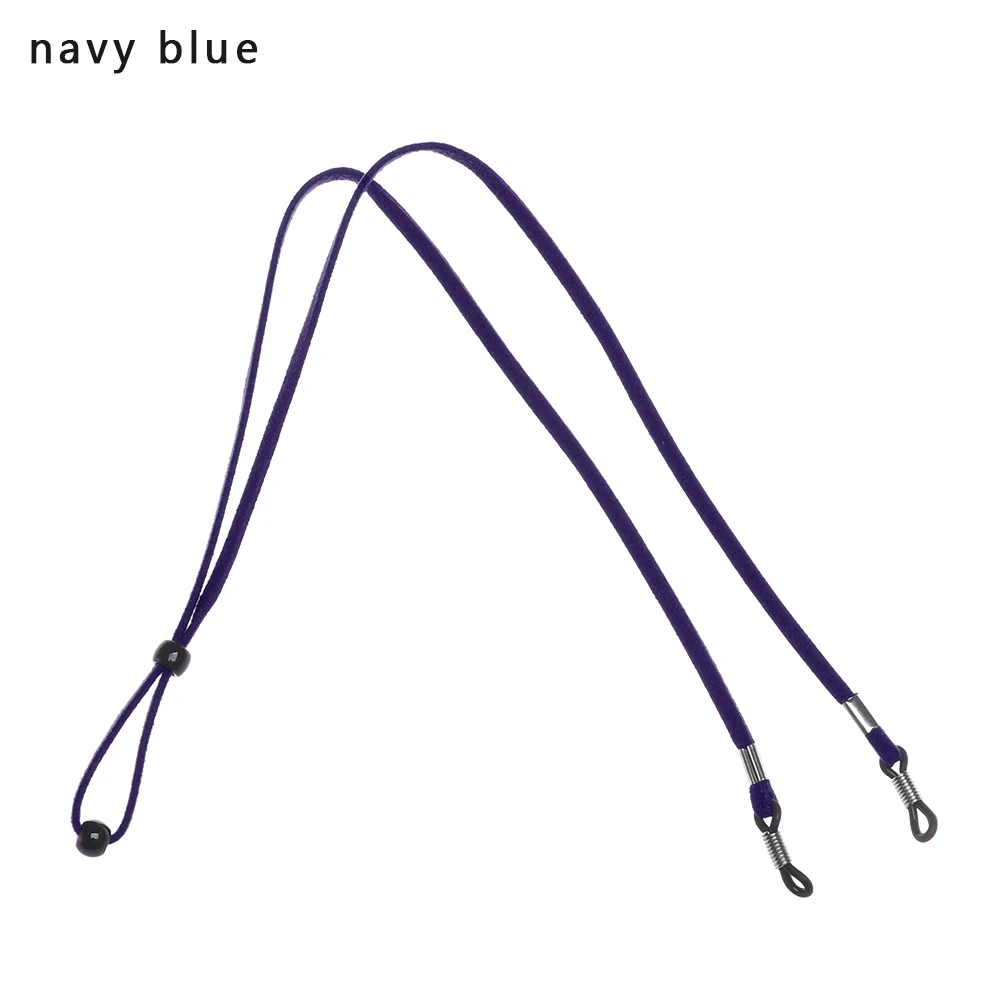 navy blue Регулируемый ремешок для очков из замшевой кожи, ремешок для солнцезащитных очков, ремешок для ожерелья, держатель для кабеля, ремешок для очков для чтения - Цвет: navy blue