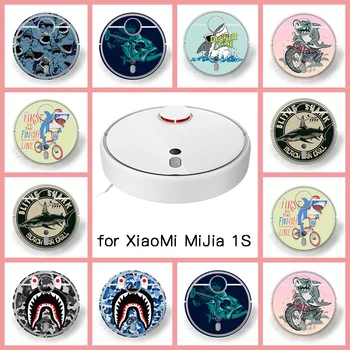 

Provide Customized Custom Vinyl Cute Shark Sticker for xiaomi Robot MiJia Robotic 1S Vacuum Cleaner Skin Spare Parts Accessories