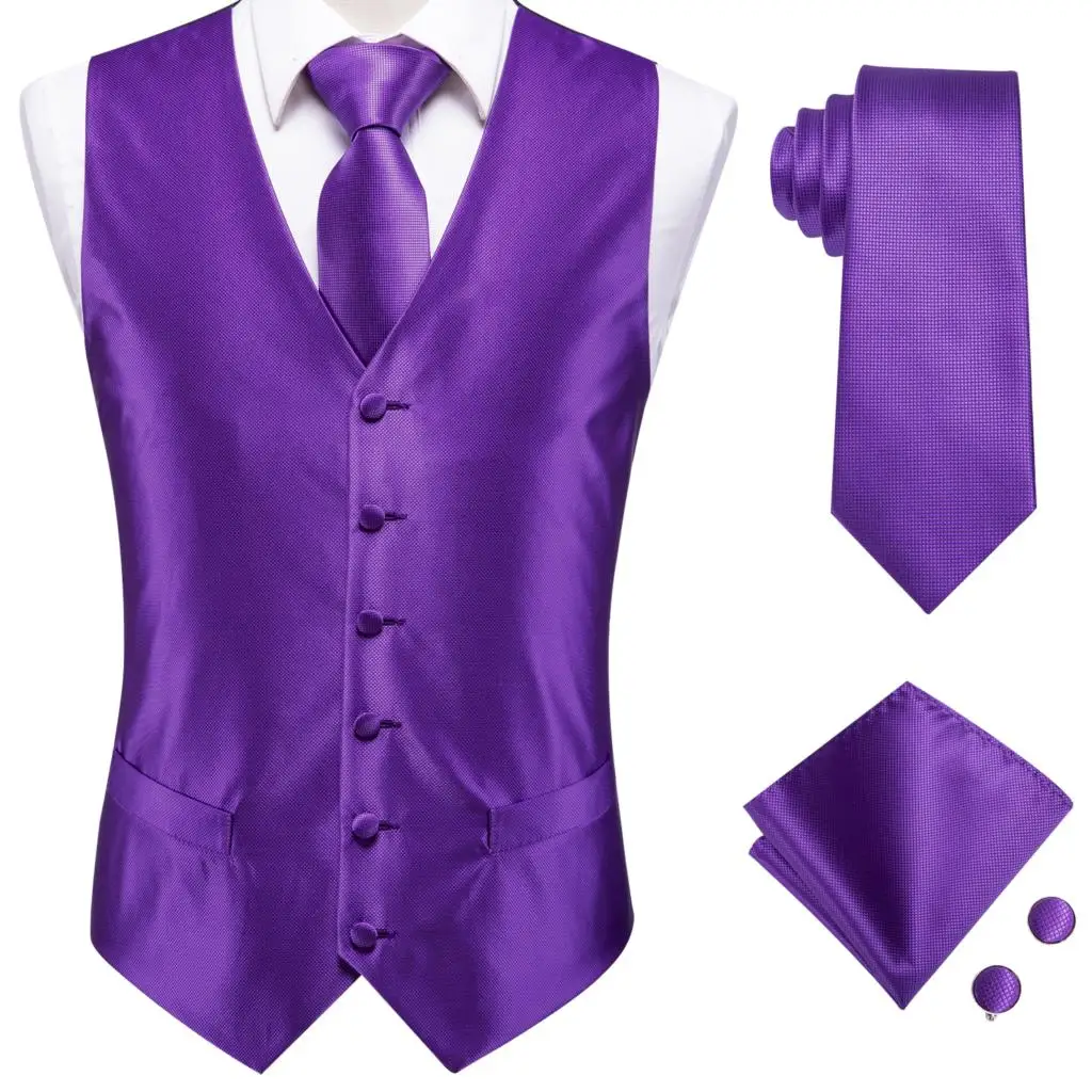 blazer for men wedding 4PC Vest Necktie Pocket Square Cufflinks Silk Men's Slim Waistcoat Neck Tie Set for Suit Dress Wedding Business Paisley Floral men blazer Suits & Blazer