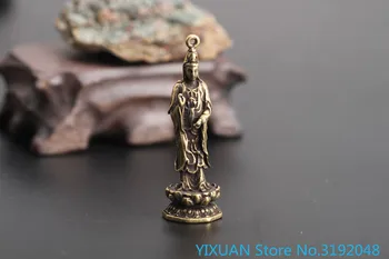 

Buddha GuanShiYin Bodhisattva bronze key chain car pendant handicraft