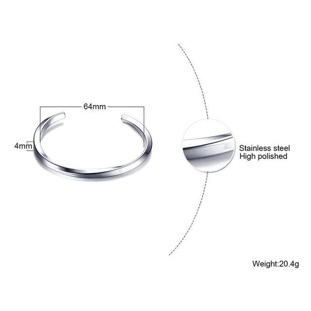 BANGLE VIKING TWIST CUFF BRACELET STAINLESS STEEL MOEBIUS BRAZALETS GIFT