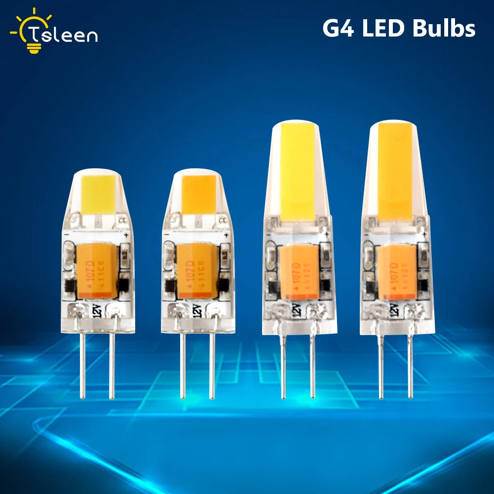 Description Picture 2 of item1/4/8pcs G4 Dimmable Lamp Light COB 3W/6W Bulb AC/DC 12V 220V light replace LED Crystal Silicone Halogen Spotlight Chandelier