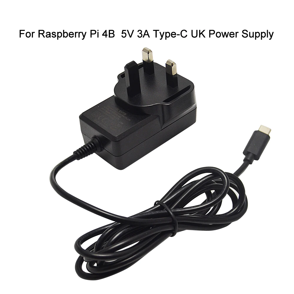 Raspberry Pi 4 Мощность адаптер комбинация 5V 3A Тип-C Питание для RPI 4 Модель B EU/US/UK Зарядное устройство