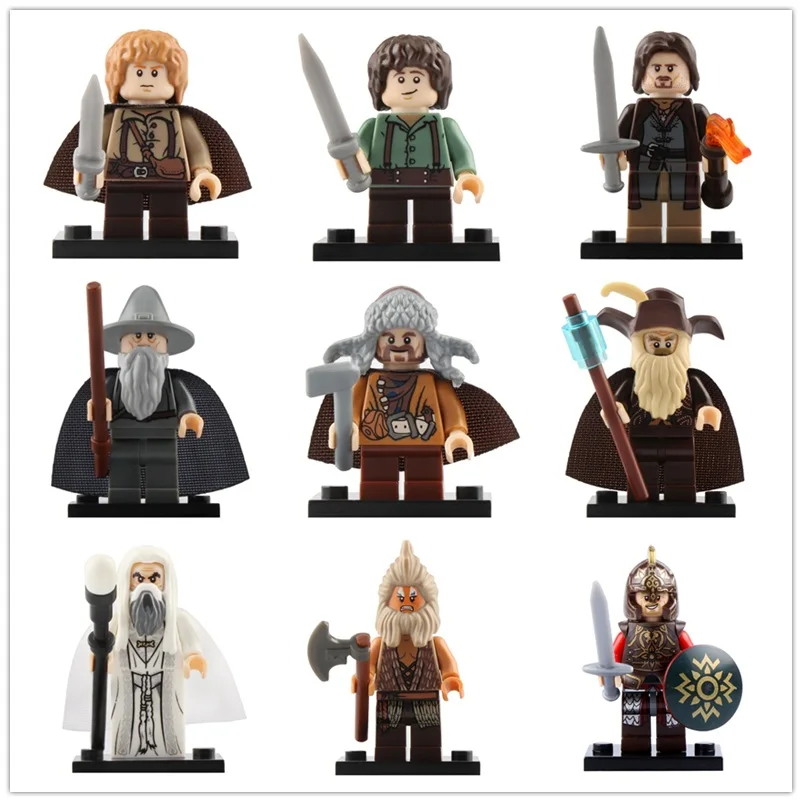 Властелин колец Legoed действие миниатюрный Frodo Playmobil строительные блоки фигурки