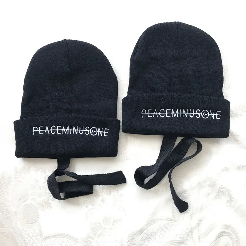 Kpop Bigbang g-дракон Kwon Ji Young Peaceminusone вышивка Skullies Beanies унисекс шапка хип-хоп зимняя шапка