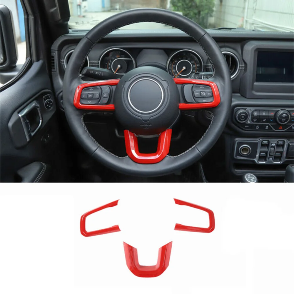 

Interior Accessories Steering Wheel Cover Trim For Jeep Wrangler JL 2018-2020 Waterproof Car Styling Decor Accessories