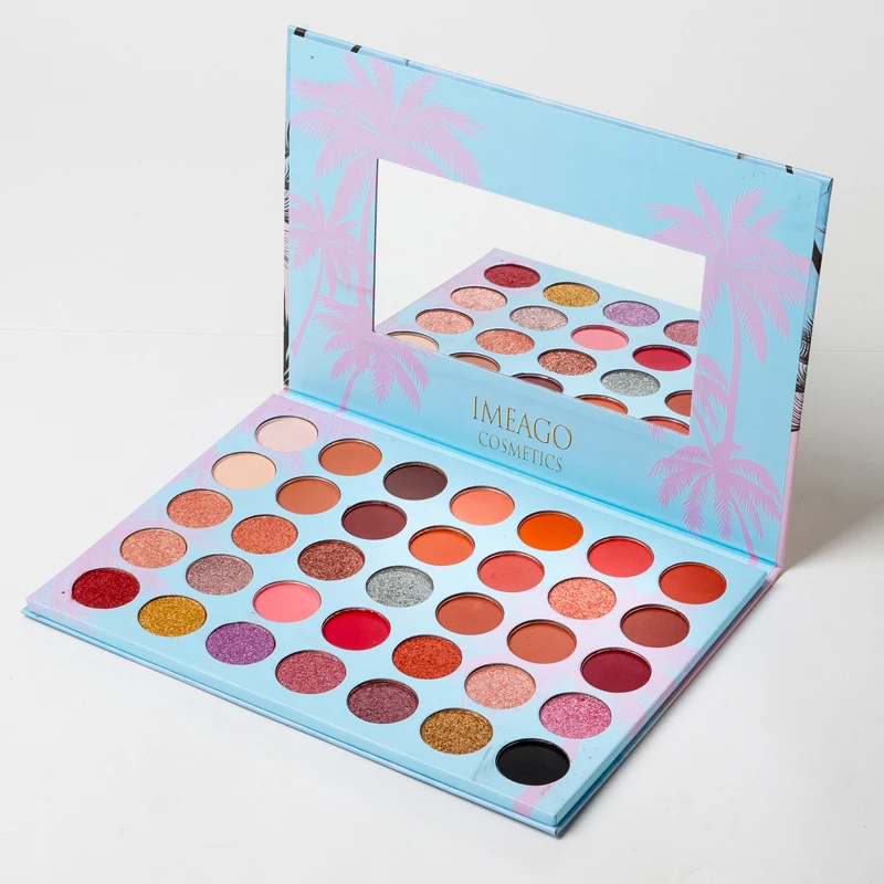 ICYCHEER 35 Color Shimmer Matte Eye shadow Pallete Silky Powder Long Lasting Pigments Pressed Glitter Eye Shadow Palette Makeup