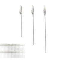 Lot 50pcs DIY Craft Metal Alligator Wire Memo Photo Clip Holders,Clay&Cake Clamp Accessories,4",5",6" Wedding Place Party Favor 1