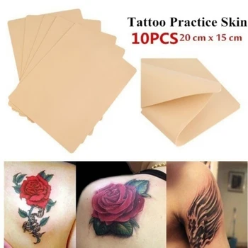 

10pcs Permanent Makeup Eyebrow Lips 20 X 15cm Blank Tattoo Practice Skin Sheet For Needle Machine Supply Kit