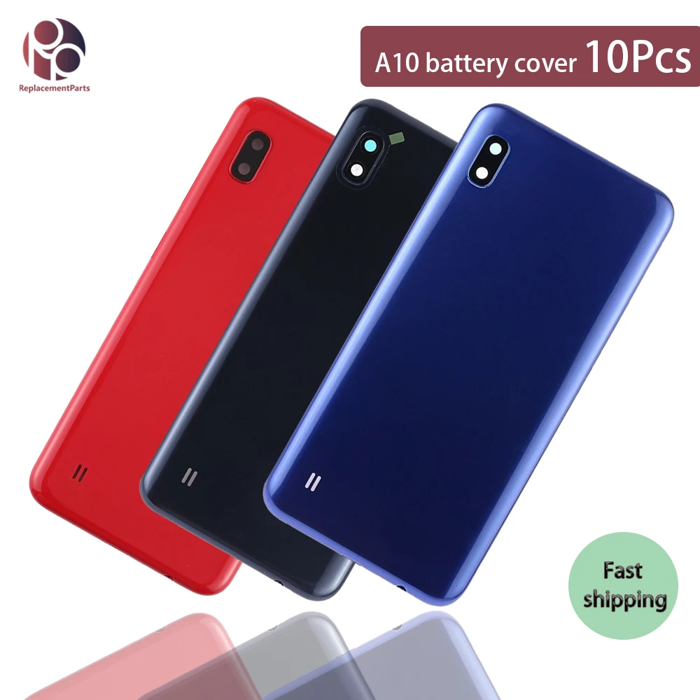 

10pcs Battery Back Cover For Samsung Galaxy A10 A105F / A20E A202 A202F Rear Door Housing Case Replacement + Camera Glass Lens