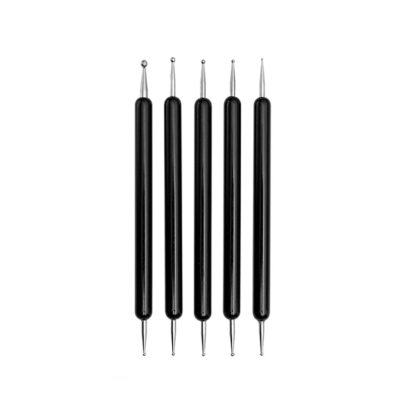 Dotting Tools Set Nail Art Embossing Stylus Painting Rocks Mandalas Art Dot Tools 2 Way Dotting Pen Tool 5pcs mandala dotting tools