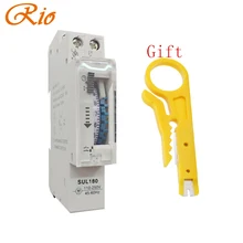Frete grátis trilho din sul180 sul180a interruptor de tempo temporizador mecânico 24 horas temporizador programável 16a interruptor do tempo faca presente
