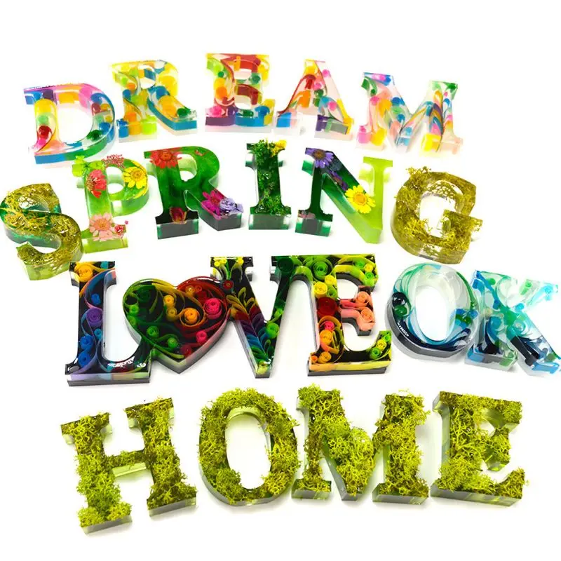 

6cm/2.4" Large English Letter Handmade Mold Resin Word Sign Mold Alphabet Silicone Resin Casting Molds DIY Resin Project