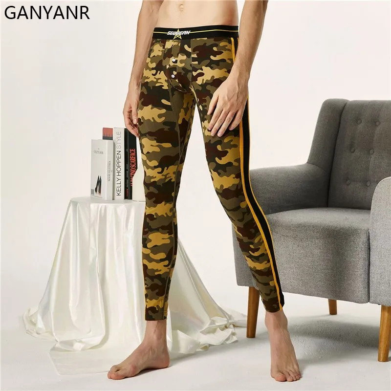 GANYANR Compression Pants Running Tights Men Gym Sportswear Leggings Fitness Sport Basketball Sexy Training Jogging Long Yoga