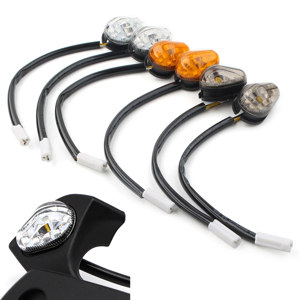 

1 пара светодиодных ламп для указателей поворота мотоцикла для YAMAHA FZ10 FZ09 FZ07 FZ03 FZ25 FJ-09 XSR 700 900 серый/прозрачный/янтарный