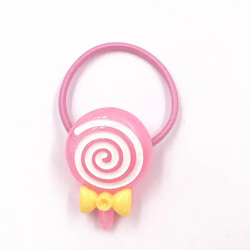 31 1PCS Candy Cake Ice cream Girls Hairbands Kids Elastics Hair Bands Hair Accesorios Children Hair Rope Headwear hair ties - Цвет: 31