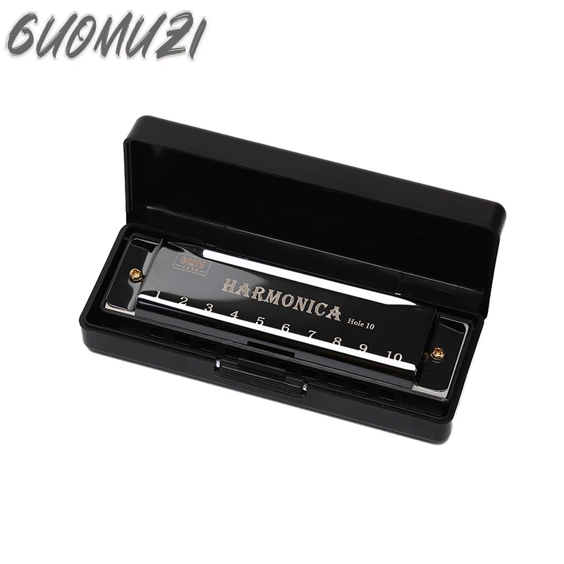Hot Sale 10 Holes Harmonica Mouth Organ Puzzle Musical Instrument Beginner Teaching Playing Gift Copper Core Resin Harmonica