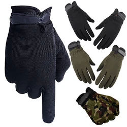 Summer Outdoor Sports Cycling Gloves Men's Non-Slip Silicone Bicycle Windproof Full Finger Gloves For Fishing