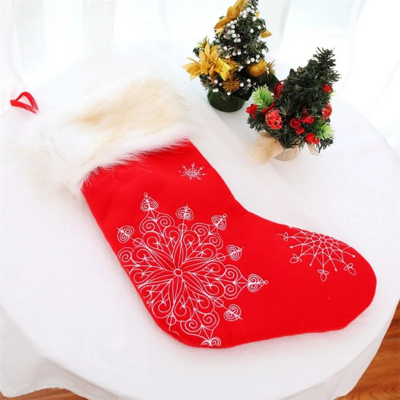 

Christmas Stockings Christmas Socks Gift Bags Christmas Decorations Christmas Stockings Linen Embroidery Pendant Props Home