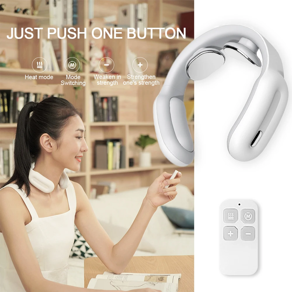 

EMS Neck And Back Massager Smart Heating Massage Pain Relief Neck And Shoulder Massagers with Box Health Care Relax Tools