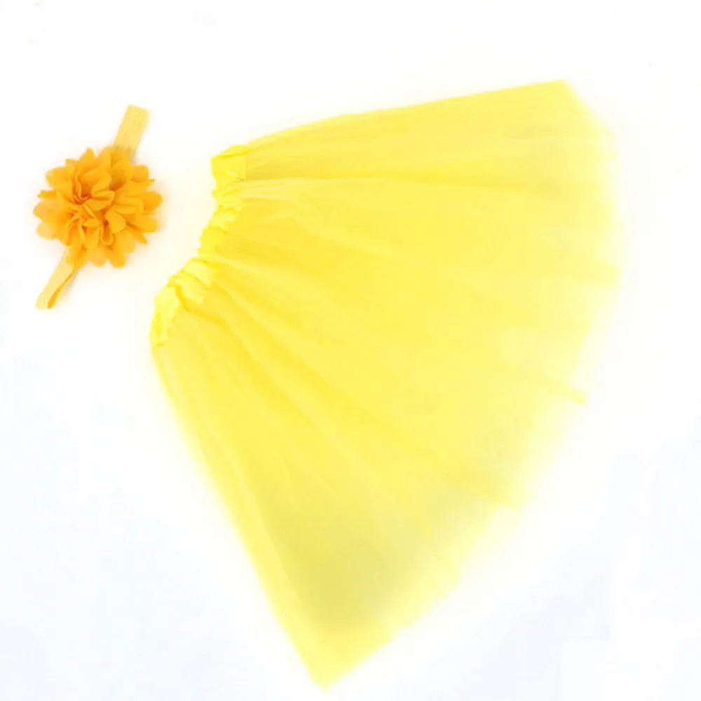 Baby Girls Infant Newborn Tutu Short Skirts Lace Floral Tutu Skirt Headband Set Headband Set tutu skirt girls skirts
