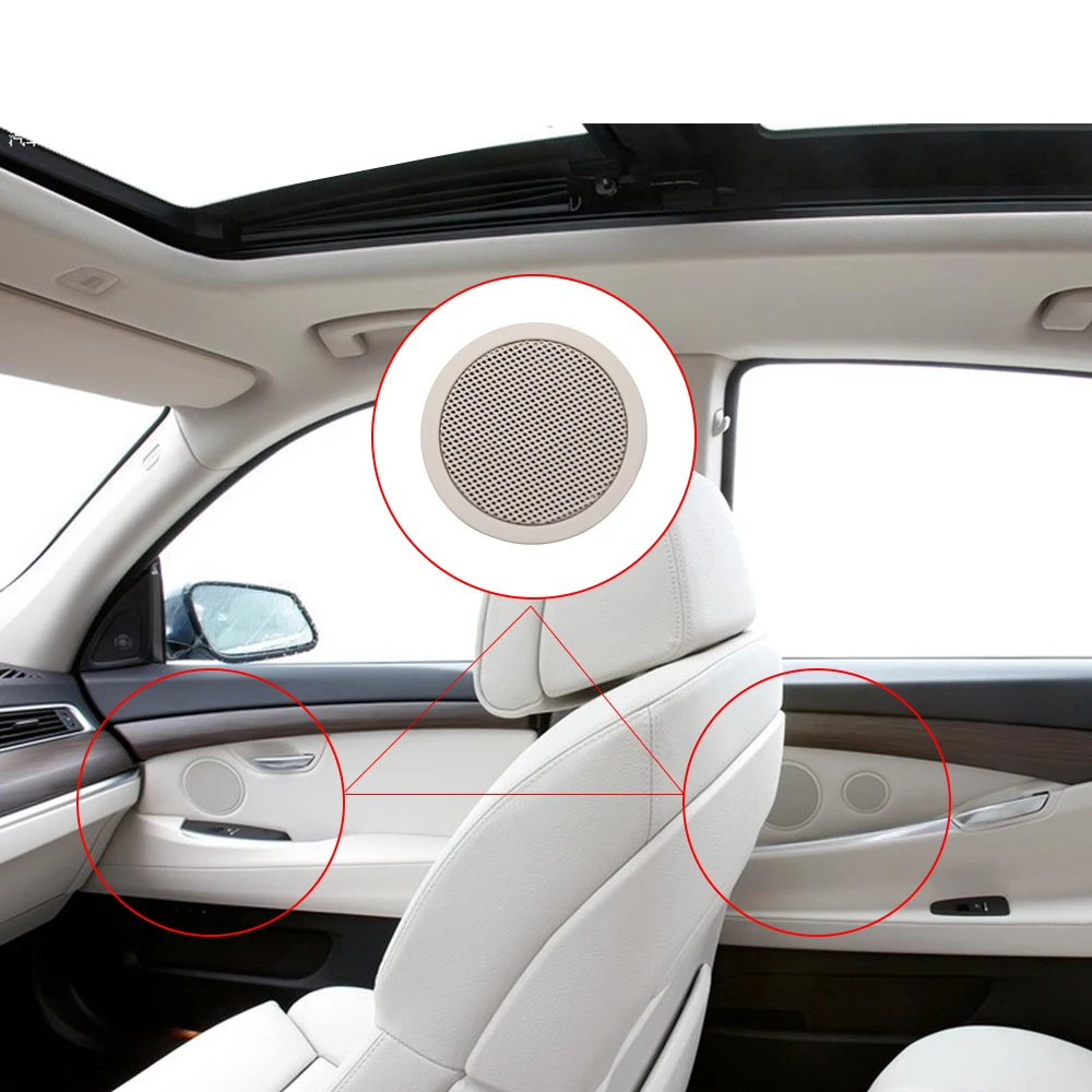 

Car front rear door speaker cover For BMW 5GT F07 528 535 series high quality horns cover loudspeaker lid decoration article
