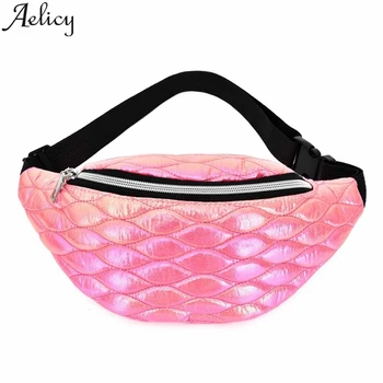 

Aelicy 2019 Messenger Bag Women PU Pockets New Fashion Scales Embossed Chest Bag Fashion Zipper Laser Shoulder Messenger Bags