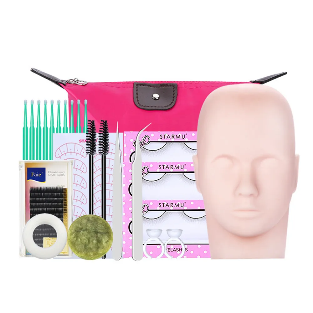 

Eyelash Mannequin Head Dummy Eyelash Mold Eyelash Extension Practice Training Eyelashes Kit False Eyelash Practice Curl Tweezer