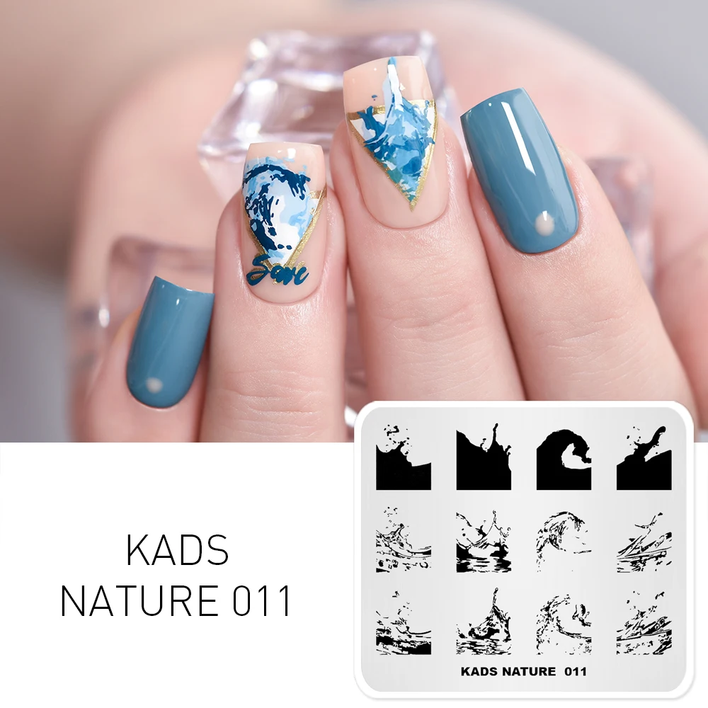 45 дизайнов штамповки шаблон ногтей пластины для штамповки природы серии изображения ногтей штампы маникюрные штампы трафареты печати - Цвет: Nature 011
