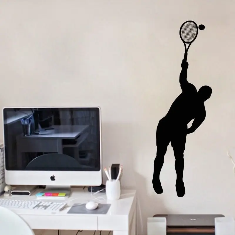DCTAL Tennis Sticker Car Window Sports Decal Muurstickers Name Posters Vinyl Wall Decals Parede Decor Mural Tennis Sticker