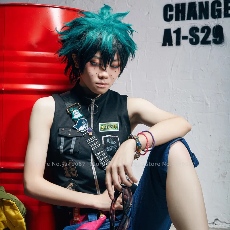 My Boku No Hero academic манга мидория изуку Deku парик Аниме Косплей контакты костюм мужские волосы Тюль Peruk ролевые аксессуары