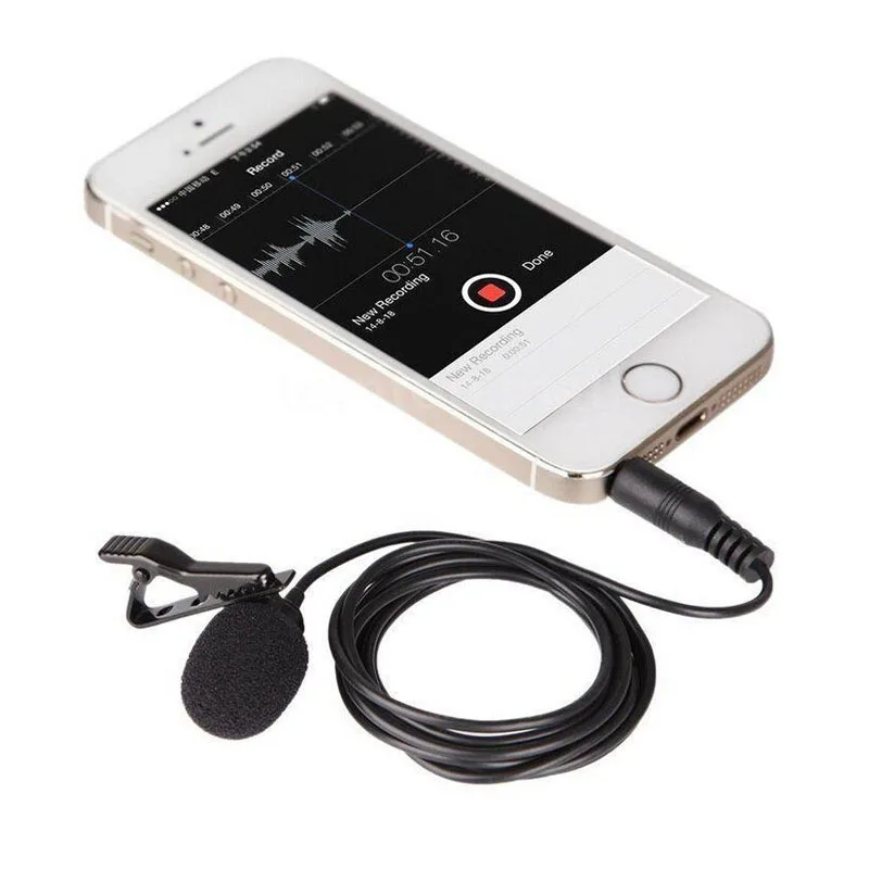 

1Pcs Conference Microphone Mini Micphone 3.5mm Tie Lapel Lavalier Clip Microphone for Lectures Teaching for pc smartphone