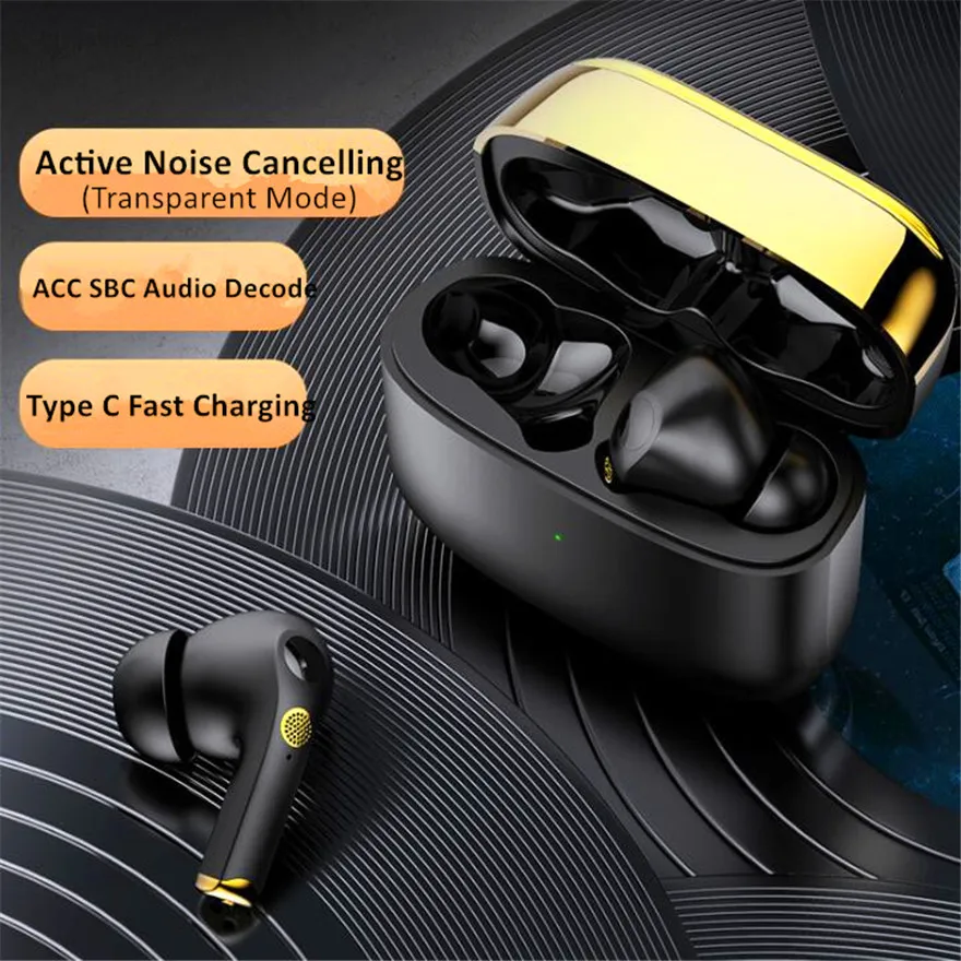 Off White Aac Sbc Hifi Noise Canceling Earphone Anc Headset Tws Free  Shipping Gamer Earbuds Wireless Earphones Bluetooth In Ear