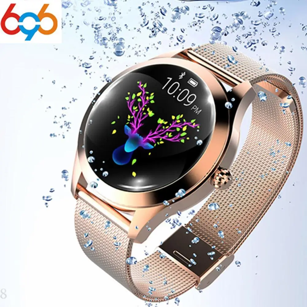 

696 KW10 Smart Watch Women smart band Waterproof Smartwatch Heart Rate Monitoring Bluetooth For Android IOS Fitness Bracelet
