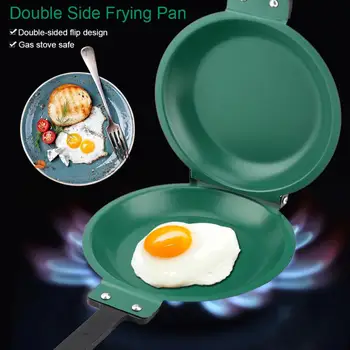 

Hot Double Side Grill Pan Double Sides Non-stick Ceramic Coating Flip Frying Pan Pancake Maker Household Kitchen Cookware