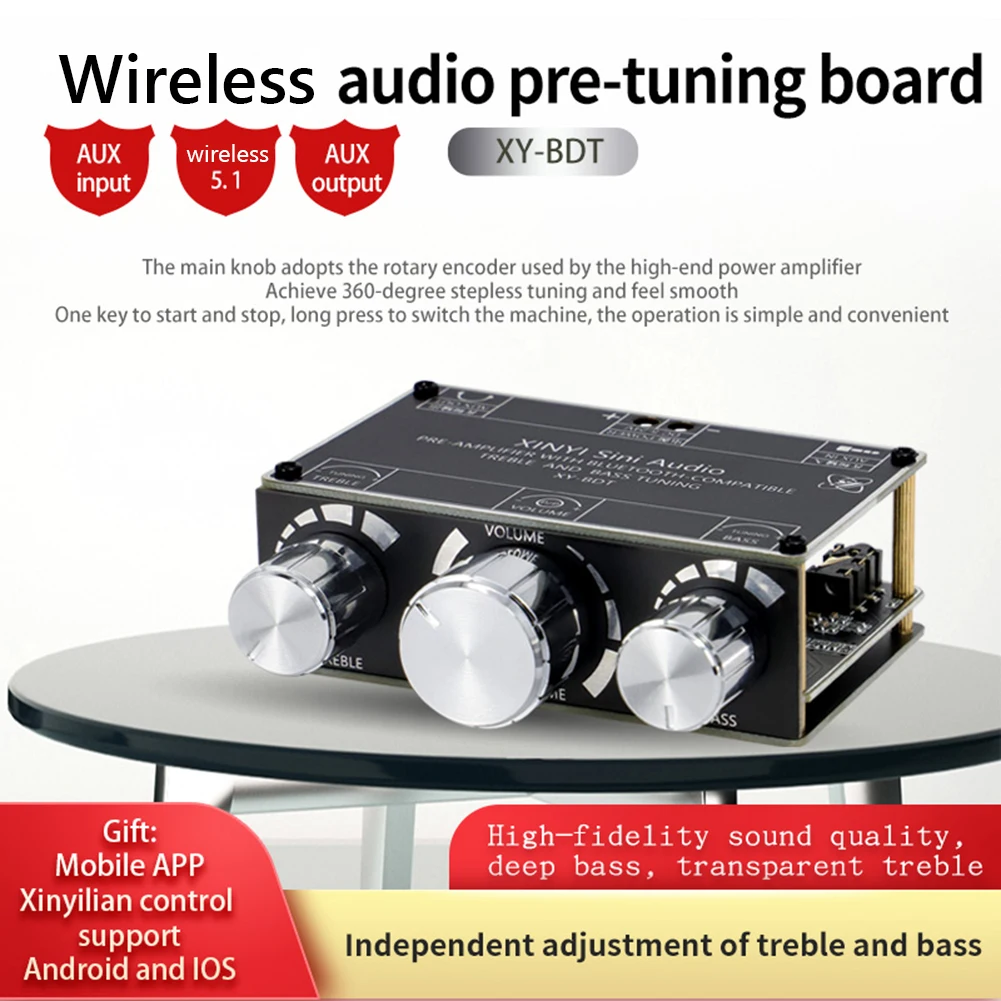 XY BDT APP Control Audio Amplifier Bluetooth Compatible 5.1+AUX