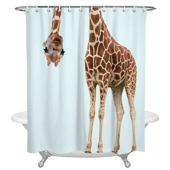 

Giraffe Probe Shower Curtain Home Decoration Bathroom Item Bathroom Waterproof Shower Curtain
