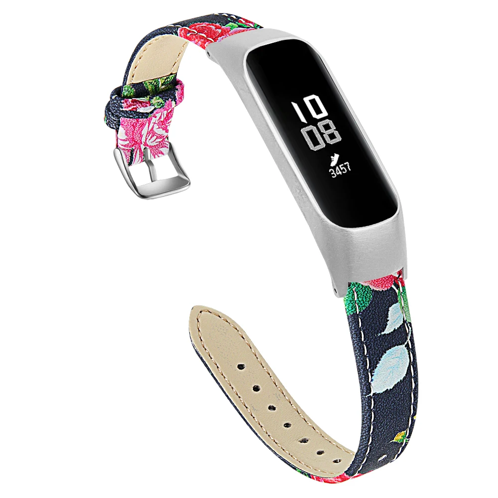 Кожаный ремешок для samsung Galaxy Fit-e SM-R375 часы полосы с рамкой чехол браслет из натуральной кожи запасные ремешки для часов