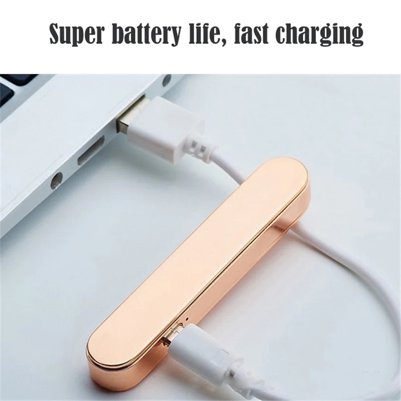 Портативная ветрозащитная мини зажигалка простая металлическая USB для зарядки