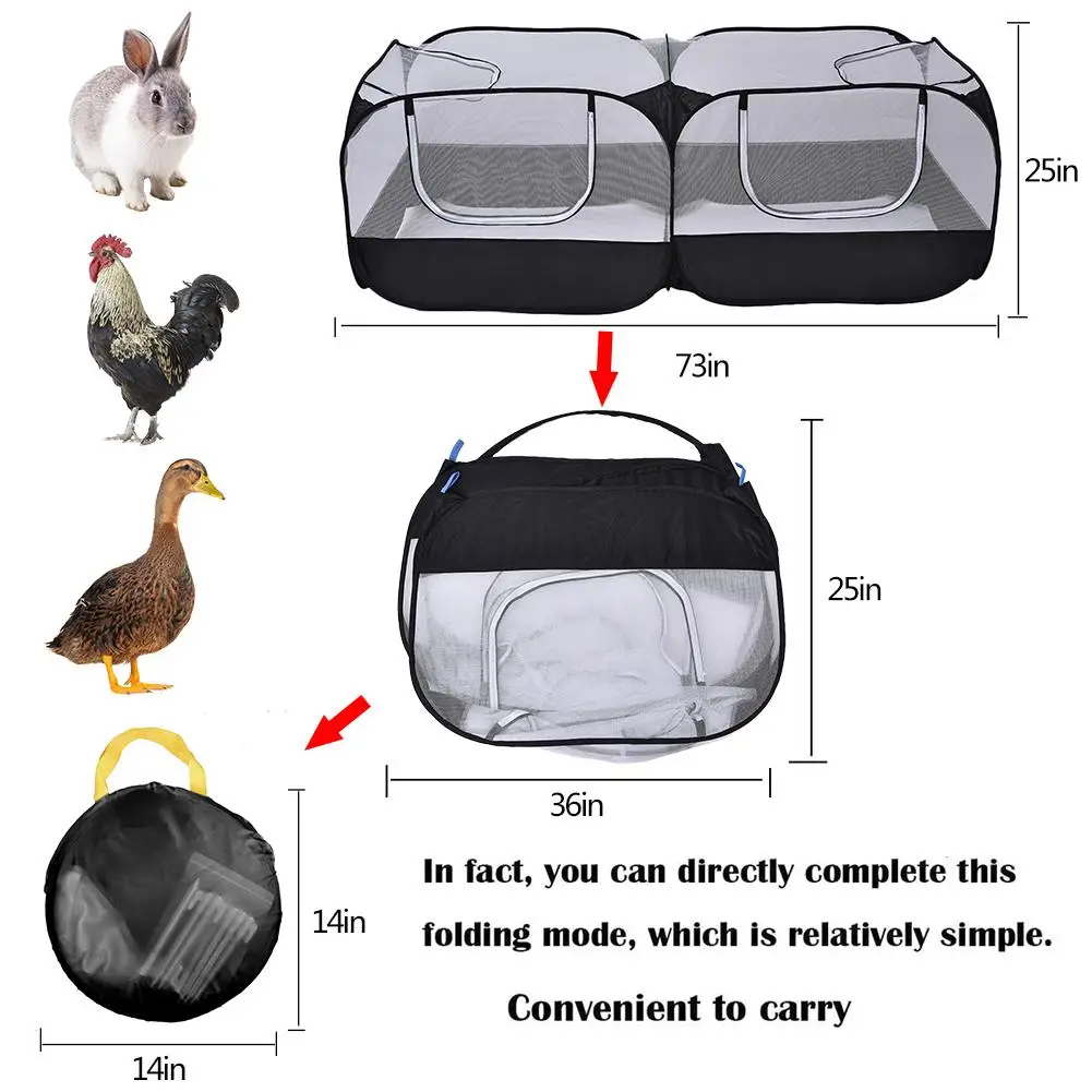 Pet Playpen Chicken Coop Rabbit Cage Portable Foldable Pet Fence Suitabl With Storage Bag For Chicken, Duck And Rabbit,Cat Tent Pet Playpen Chicken Coop Rabbit Cage Portable Foldable Pet Fence Suitabl With Storage Bag For Chicken, Duck And Rabbit,Cat Tent
