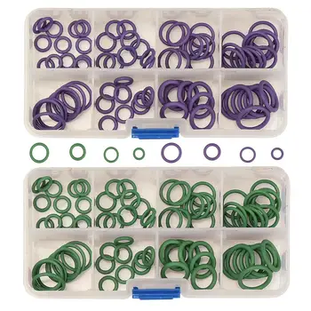 

145Pcs Rubber O-ring Kit R134a A/C Air Conditioning O Ring Gaskets Seals Washer Assortment Kit Different Size with Box