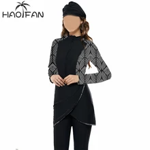 Hao Fan женский Мусульманский купальник с полным покрытием, Исламский купальник, пляжные скромные купальники