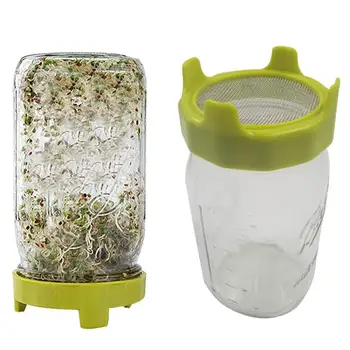 

1PC Seed Sprouter Germination Cover Sprouting Filter Mason Can Lid Sprouting Net Cover Bean Sprouts Filter Gardening Tools H5
