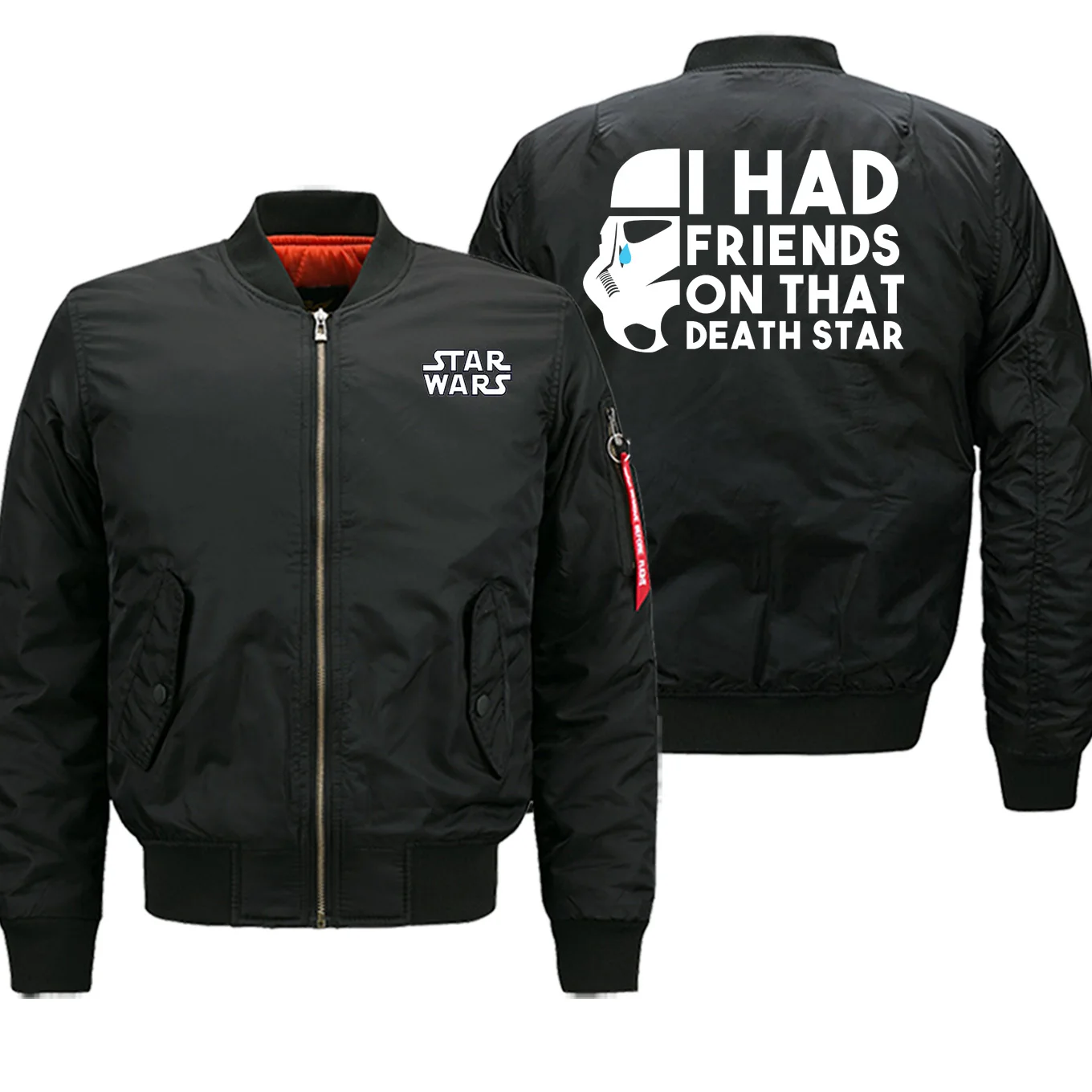 Mens Jacket I Had Friends On That Death Star Wars Funny Streetwear Bomber Military Warm Clothing Jackets Fashion Hot Sale Coat