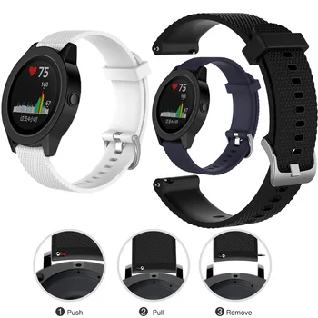 

Soft Silicone Replacement Strap For Garmin Vivoactive3 Vivomove HR Forerunner 645 245 WristBand Strap Quick disassembly Bracelet