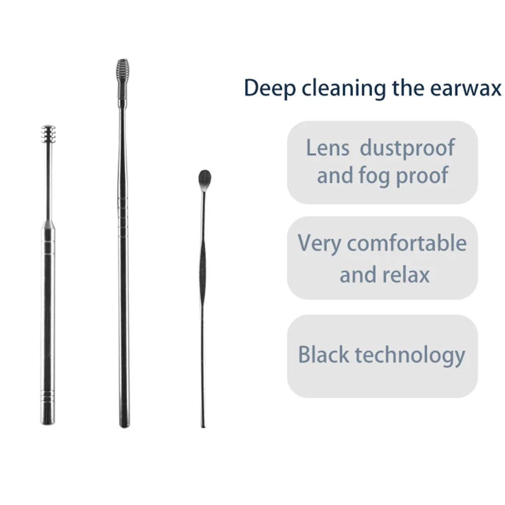 3.9MM Video Otoscope Camera 1080p 4.3 Inch Screen Ear Inspect Earwax Camera HD Display Digital Medical Endoscope Cleaning Tool