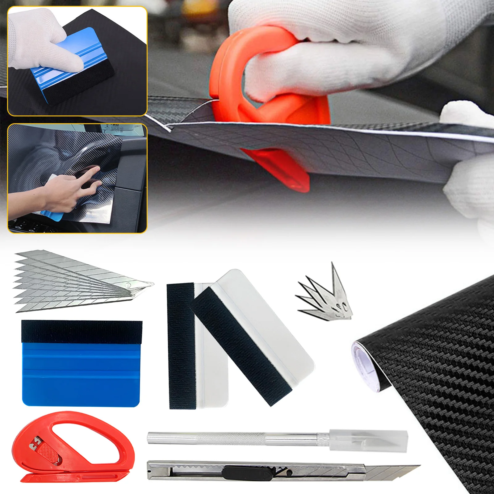 Car Window Tint Tools Kit Vehicle Glass Protective Film Installing