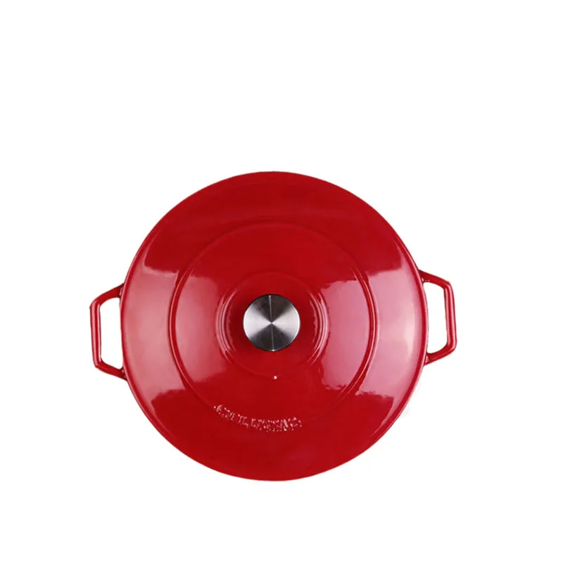 25CM-Cast-Iron-Enamel-Seafood-Stew-Soup-Pot.jpg 25 Cm -Es Öntöttvas Zománc Tenger Gyümölcsei Pörkölt Leves Edény - Image 2