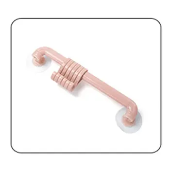 

Punch-free kitchen bathroom double suction cup rack towel rack single pole with 6 hooks towel rack