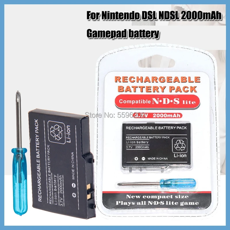 2000mah 3.7v Rechargeable Lithiumion Battery For Nintendo Ds Lite